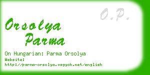 orsolya parma business card